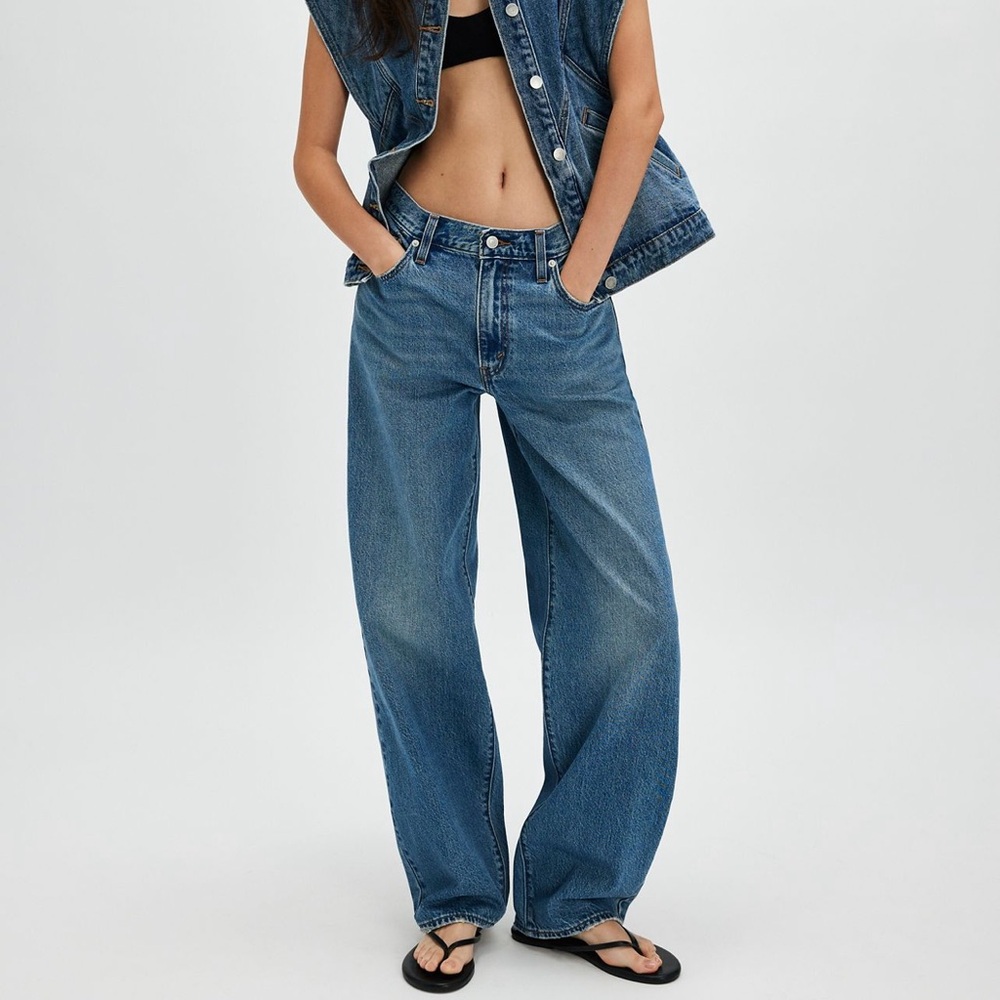 Free People Levi's Premium Denim Baggy Dad Jeans Size 26